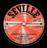 Bobby Byrd : Headquarters (Augusta Ga) (7", Single)