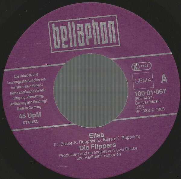 Die Flippers : Elisa (7", Single)