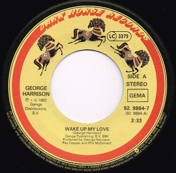 George Harrison : Wake Up My Love (7")