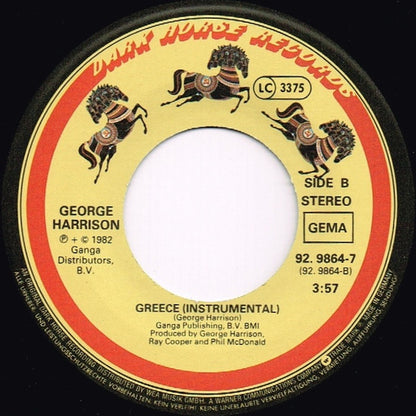 George Harrison : Wake Up My Love (7")