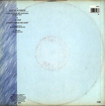 Bill Withers : Ain't No Sunshine (Total Eclipse Mix) (12")