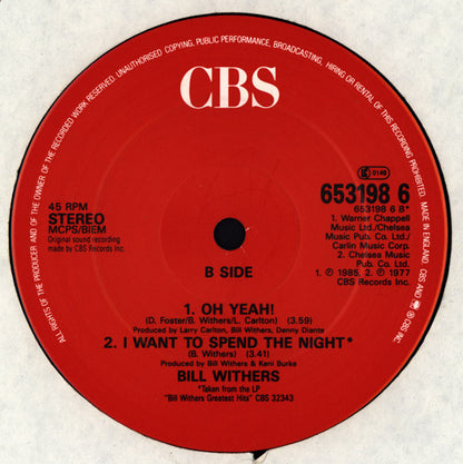 Bill Withers : Ain't No Sunshine (Total Eclipse Mix) (12")