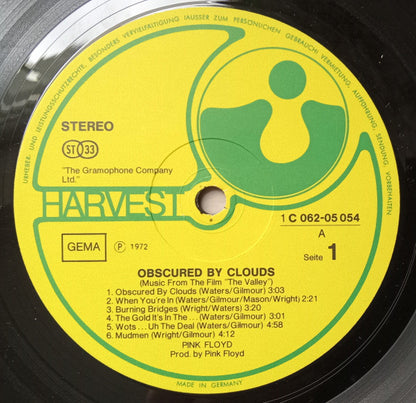 Pink Floyd : Obscured By Clouds (LP, Album, RP)