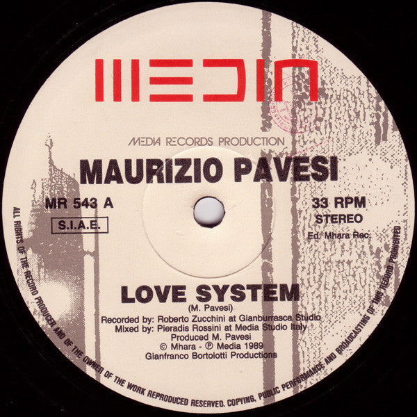 Maurizio Pavesi : Love System (12")