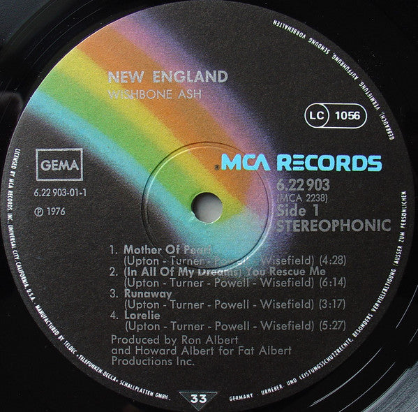 Wishbone Ash : New England (LP, Album, Gat)