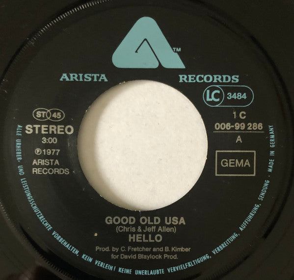 Hello : Good Old USA (7", Single)
