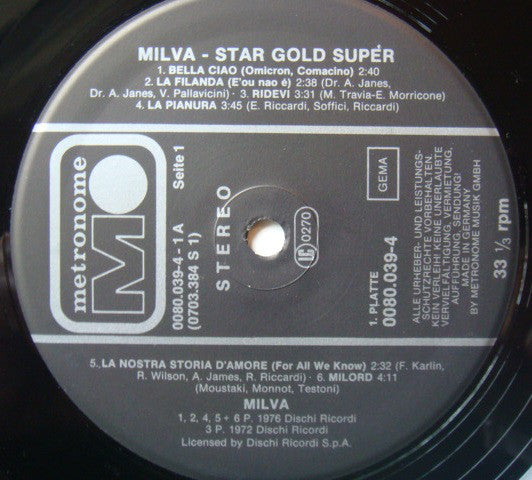 Milva : Star Gold Super (4xLP, Comp, Box)