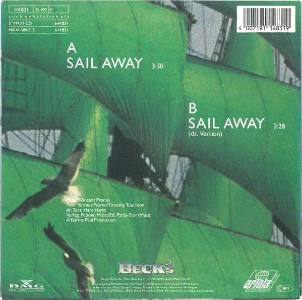 Hans Hartz : Sail Away (7", Single)