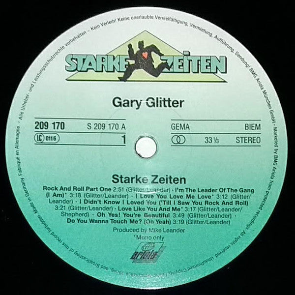 Gary Glitter : Starke Zeiten (LP, Comp, Gat)