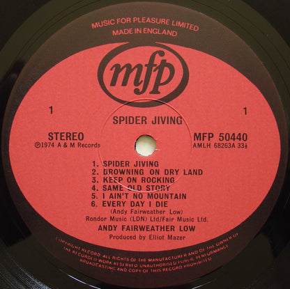Andy Fairweather Low* : Spider Jiving (LP, Album, RE)