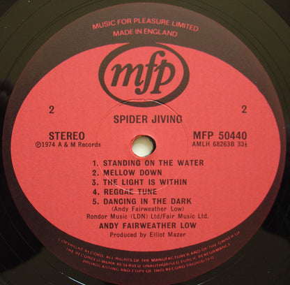 Andy Fairweather Low* : Spider Jiving (LP, Album, RE)