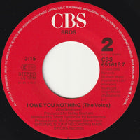 Bros : I Owe You Nothing (7", Single)