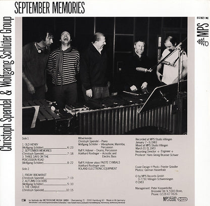 Christoph Spendel & Wolfgang Schlüter Group : September Memories (LP, Album)