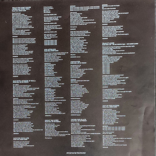 Twisted Sister : Under The Blade (LP, Album)