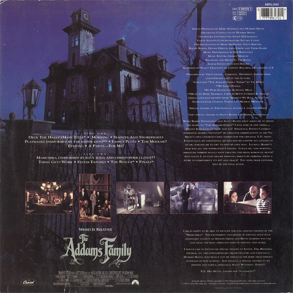 Marc Shaiman : The Addams Family (Motion Picture Soundtrack) (LP, Album)