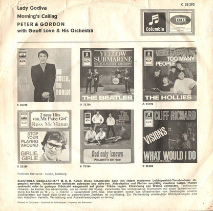 Peter & Gordon : Lady Godiva / Morning's Calling (7", Single)