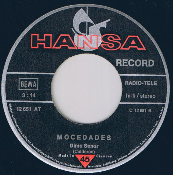 Mocedades : Eres Tu / Dime Señor (7", Single)