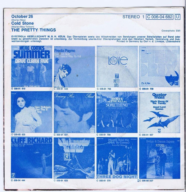 The Pretty Things : October 26 (7", Single)