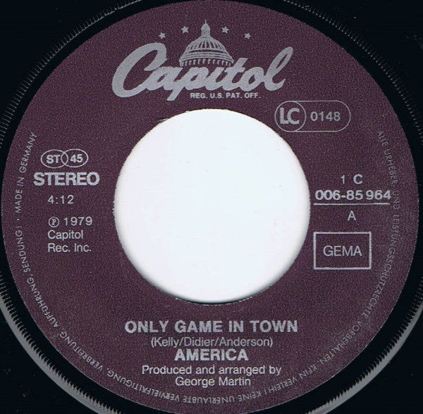 America (2) : Only Game In Town (7", Single)