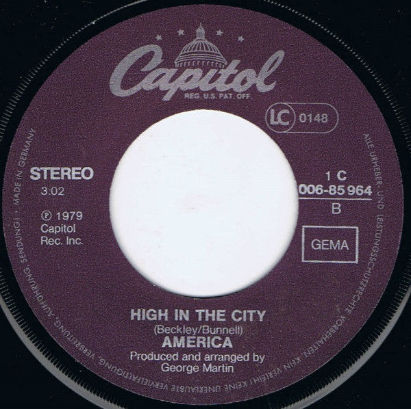 America (2) : Only Game In Town (7", Single)