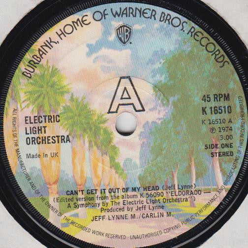 Electric Light Orchestra : Can't Get It Out Of My Head (7", Single, Sol)