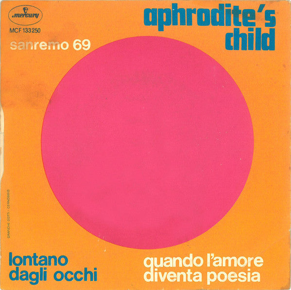 Aphrodite's Child : Lontano Dagli Occhi / Quando L'Amore Diventa Poesia (7", Mono)