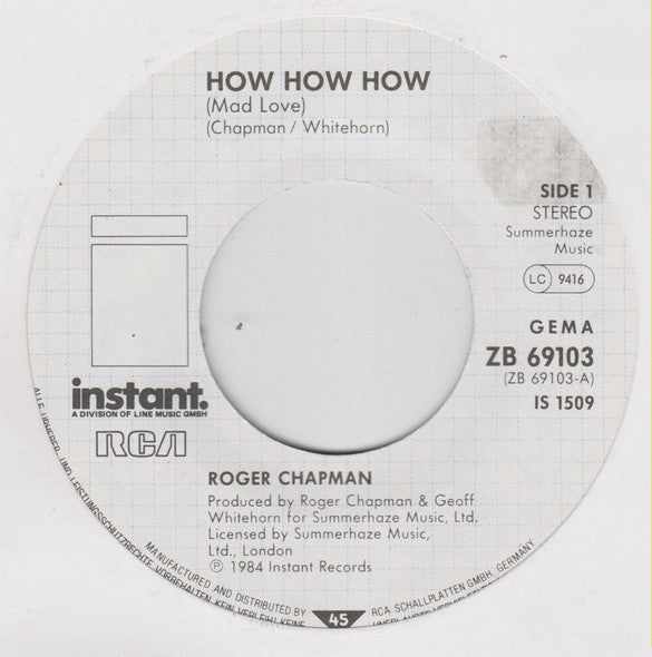 Roger Chapman : How How How (7", Single)