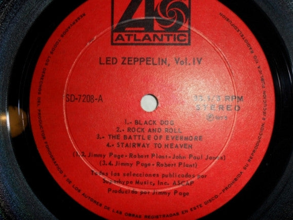 Led Zeppelin : Led Zeppelin, Vol. IV (LP, Album, RE)