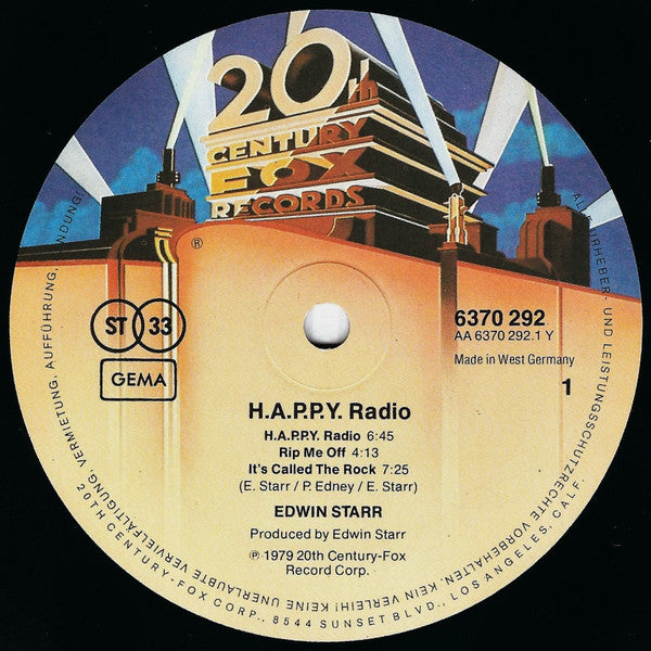 Edwin Starr : H.A.P.P.Y. Radio (LP, Album)