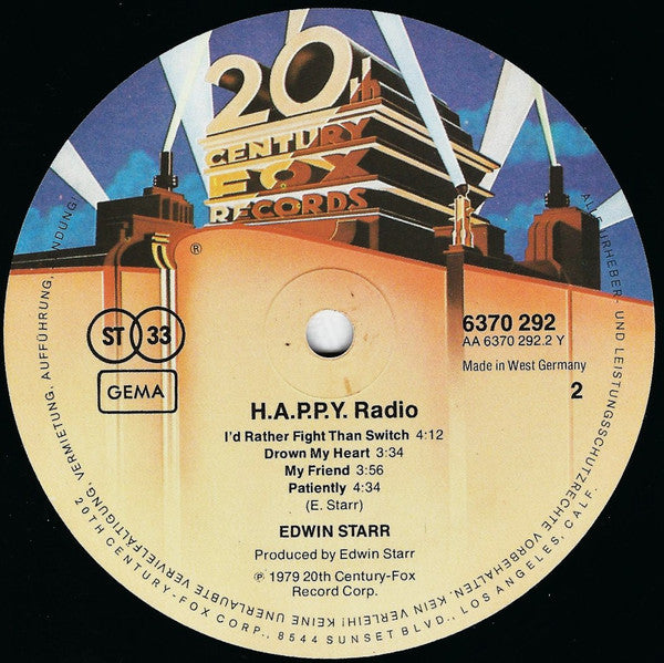 Edwin Starr : H.A.P.P.Y. Radio (LP, Album)