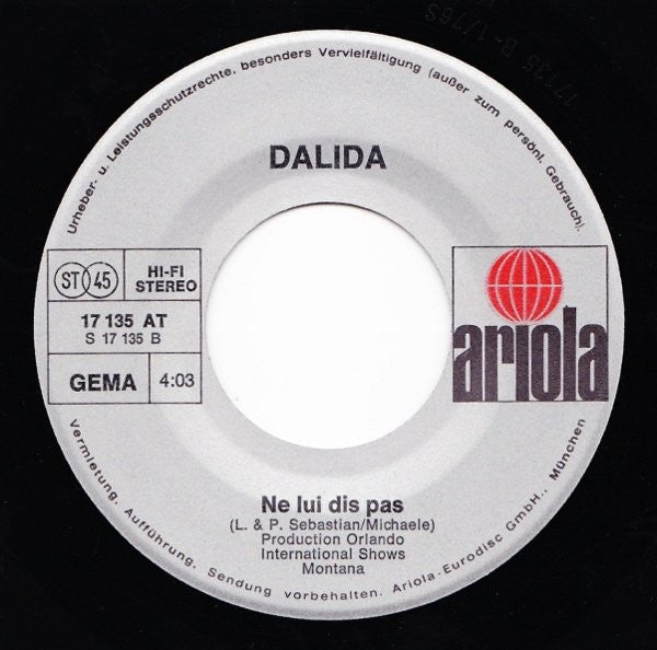 Dalida : Besame Mucho / Ne Lui Dis Pas (7", Single)