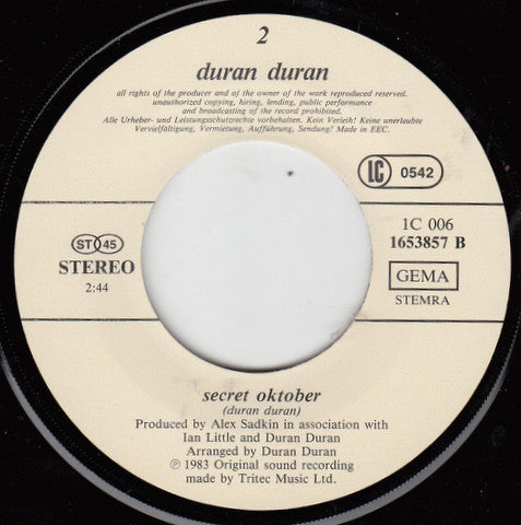 Duran Duran : Union Of The Snake (7", Single)