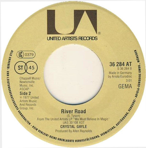 Crystal Gayle : River Road (7", Single)