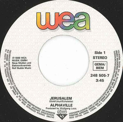 Alphaville : Jerusalem (7", Single)