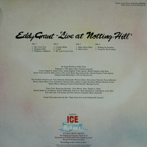 Eddy Grant : Live At Notting Hill (2xLP, Club)