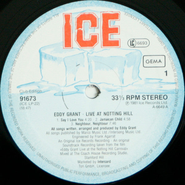 Eddy Grant : Live At Notting Hill (2xLP, Club)