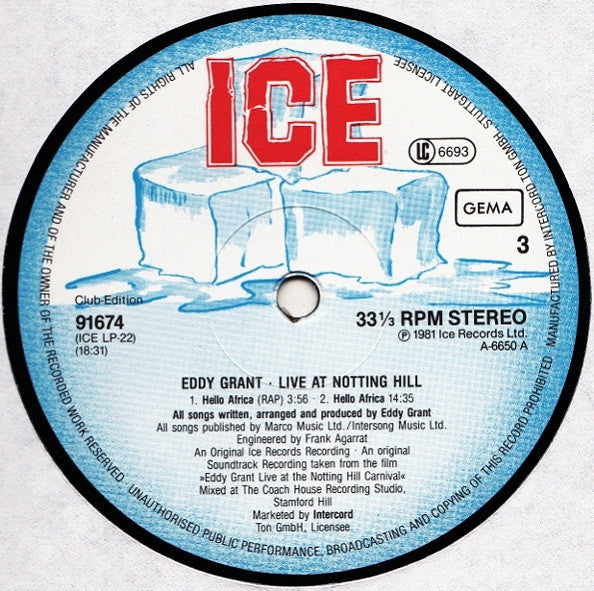 Eddy Grant : Live At Notting Hill (2xLP, Club)