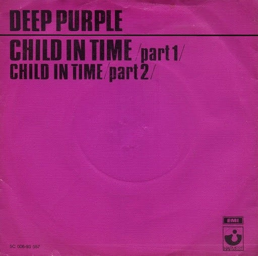 Deep Purple : Child In Time (7", Single, Pur)