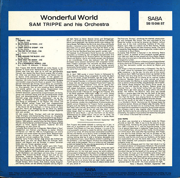 Sam Trippe And His Orchestra : Wonderful World (LP, Album, RE)