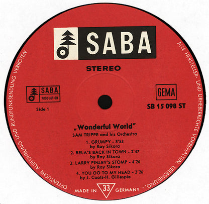 Sam Trippe And His Orchestra : Wonderful World (LP, Album, RE)