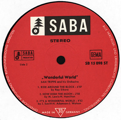 Sam Trippe And His Orchestra : Wonderful World (LP, Album, RE)