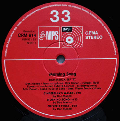 Don Menza : Morning Song (LP, Album, RE, Gat)