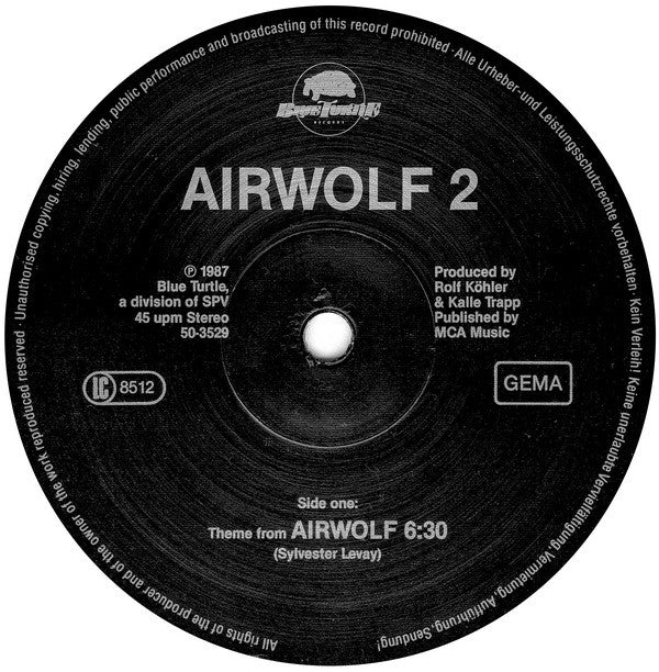 Kalle Trapp & Rolf Köhler : Theme From Airwolf 2 (12", Maxi)
