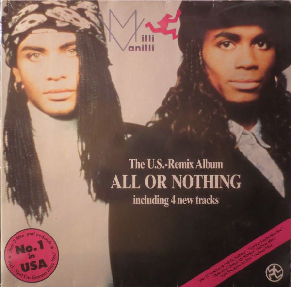 Milli Vanilli : All Or Nothing - The U.S.-Remix Album (LP, Album, Gat)