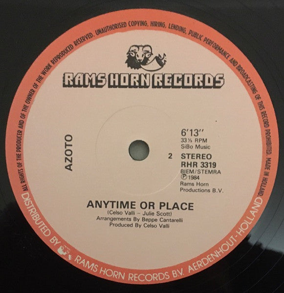 Azoto : Exalt - Exalt / Anytime Or Place (12")