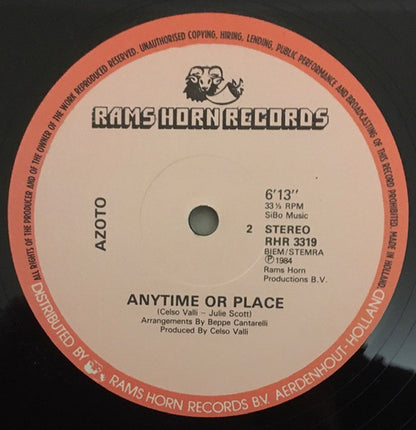 Azoto : Exalt - Exalt / Anytime Or Place (12")