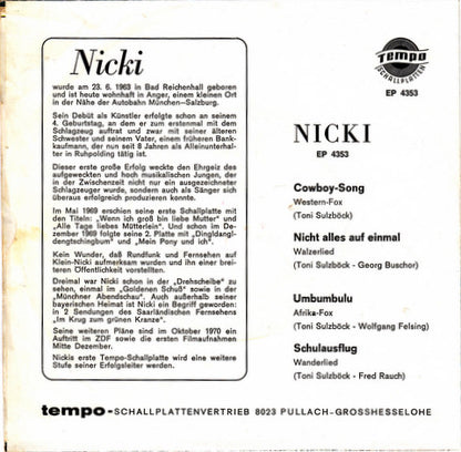 Nicki (8) : Nicki (7", EP, Mono)