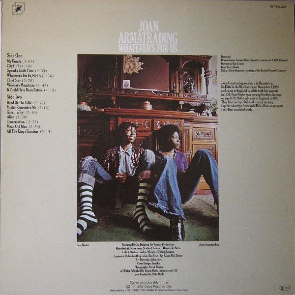 Joan Armatrading : Whatever's For Us (LP, Album, RE)