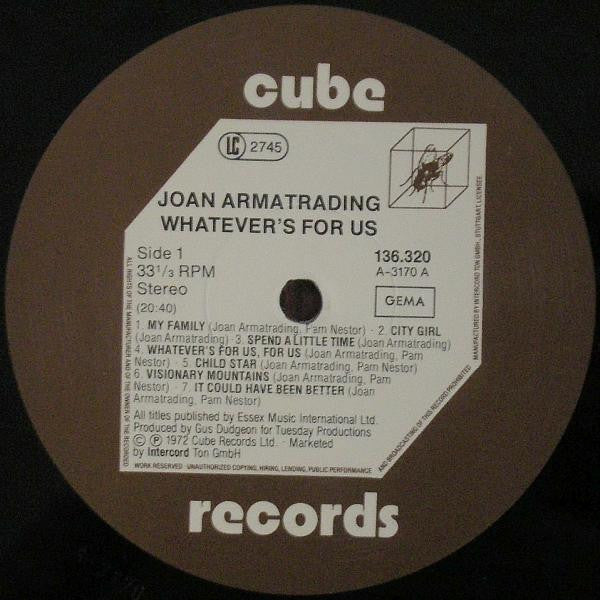 Joan Armatrading : Whatever's For Us (LP, Album, RE)