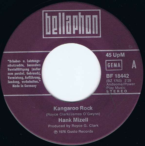 Hank Mizell : Kangaroo Rock (7", Single)